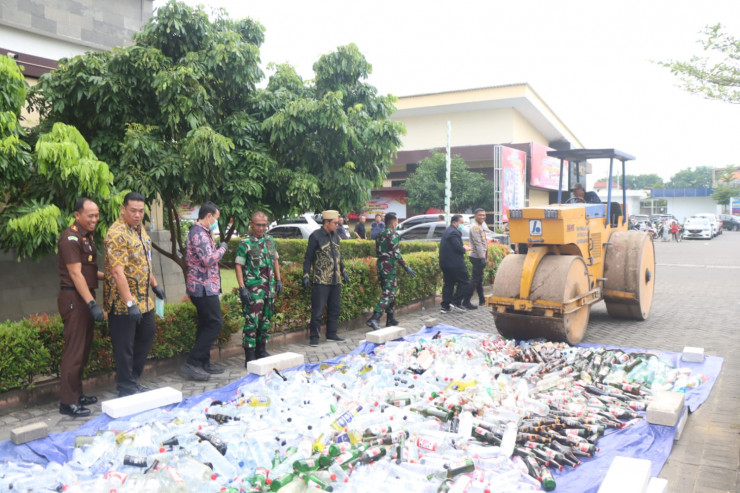 Polresta Sidoarjo Rilis Kamtibmas Tahun 2024, Ajak Forkopimda Musnahkan Barang Bukti