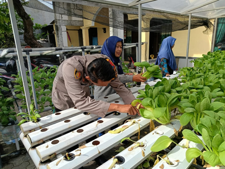 Bhabinkamtibmas Bungurasih Ajak Warga Manfaatkan Lahan Tidur untuk Tanam Sayuran