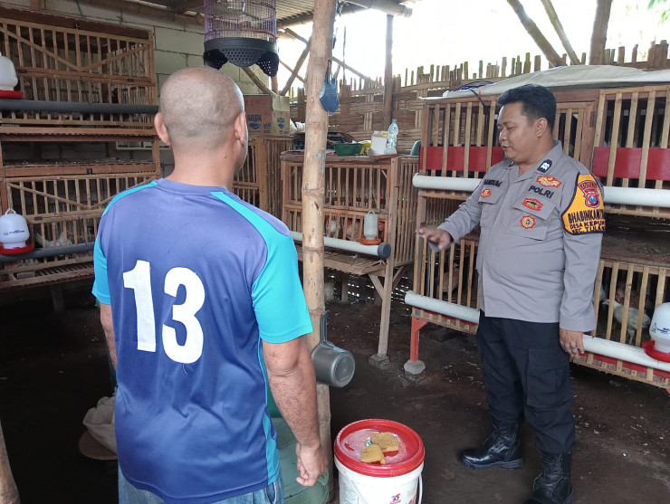 Tinjau Pekarangan Unggas, Polsek Tulangan Optimalkan Ketahanan Pangan Bergizi Lewat P2B di Desa Kepunten